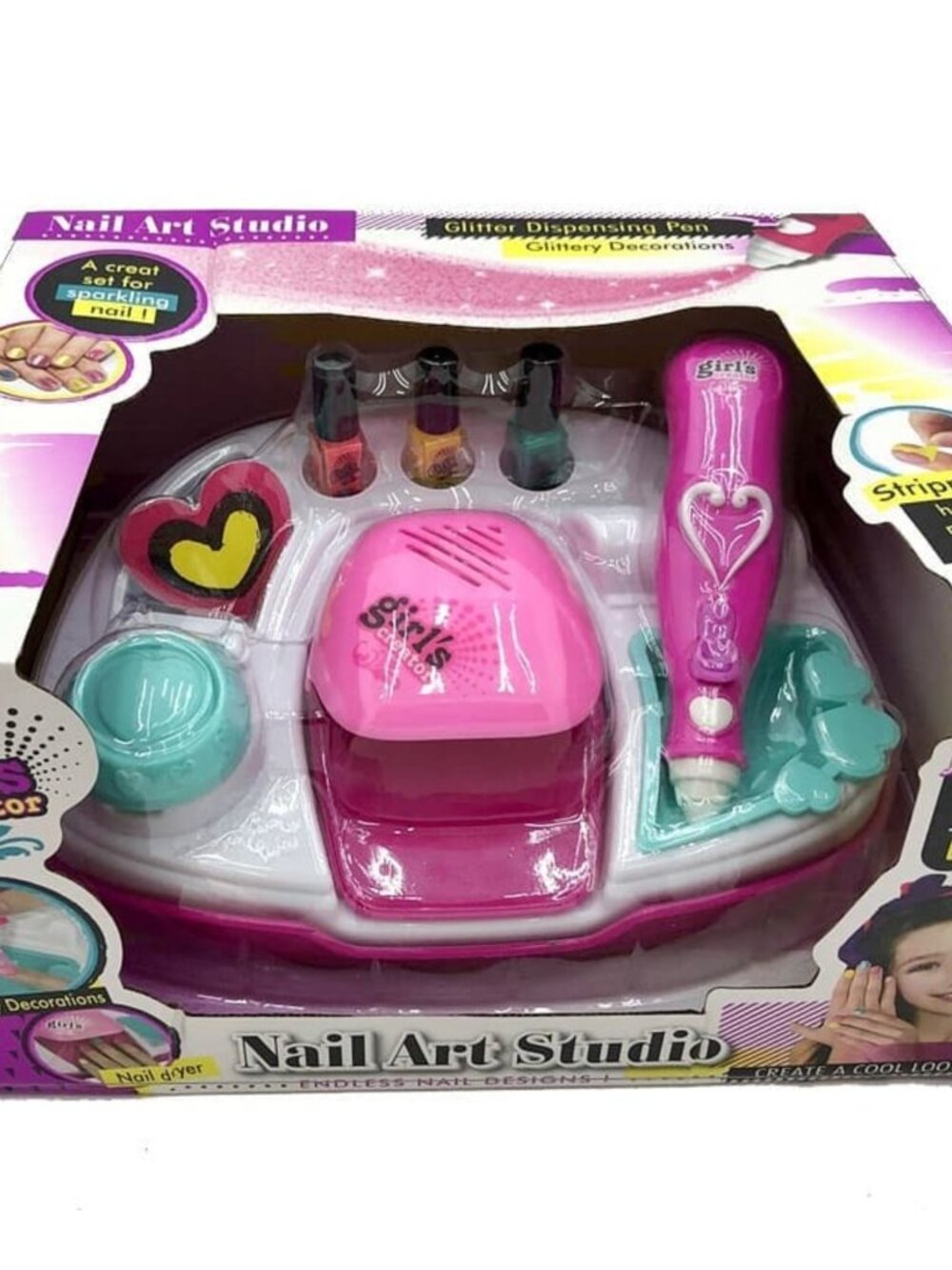 Pretend Play Nail Art Kit for Kids, DIY Manicure Beauty Salon Toy - Picture 10 of 10